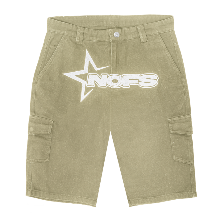 Beige Cargo Short